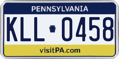PA license plate KLL0458