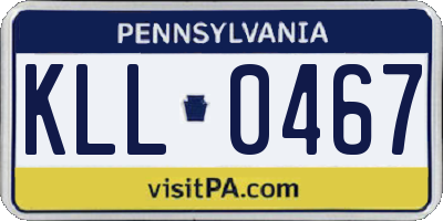 PA license plate KLL0467