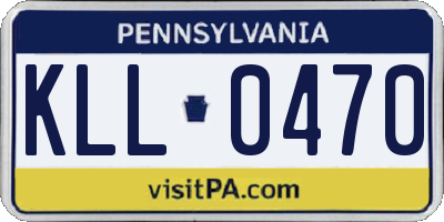 PA license plate KLL0470