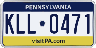 PA license plate KLL0471