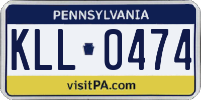 PA license plate KLL0474