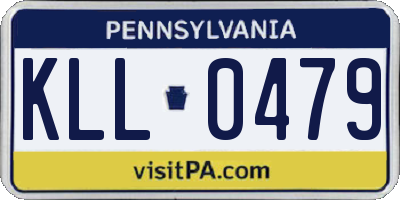 PA license plate KLL0479