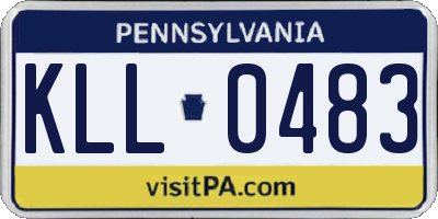 PA license plate KLL0483