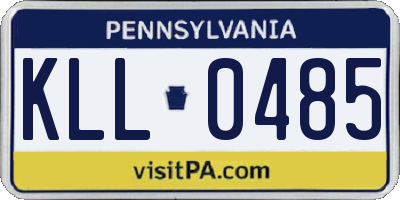 PA license plate KLL0485