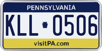 PA license plate KLL0506
