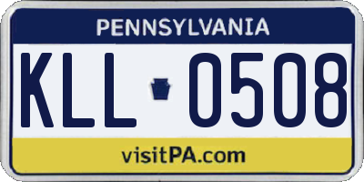 PA license plate KLL0508