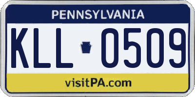 PA license plate KLL0509