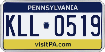 PA license plate KLL0519