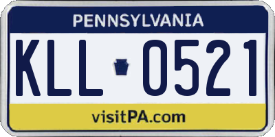 PA license plate KLL0521