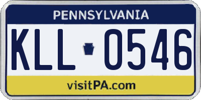 PA license plate KLL0546