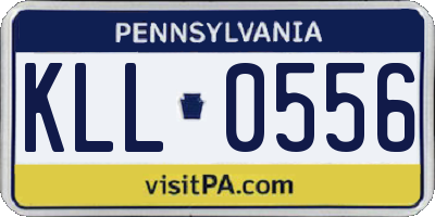 PA license plate KLL0556