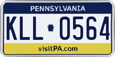 PA license plate KLL0564