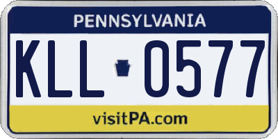 PA license plate KLL0577