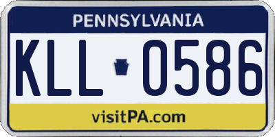 PA license plate KLL0586