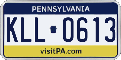PA license plate KLL0613