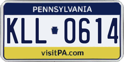 PA license plate KLL0614