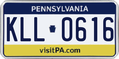 PA license plate KLL0616