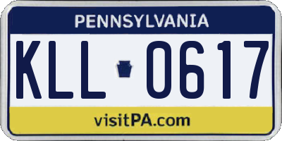 PA license plate KLL0617