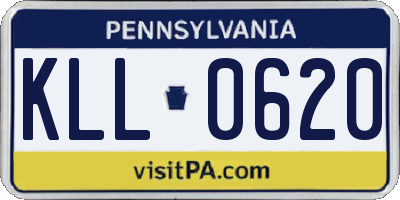 PA license plate KLL0620
