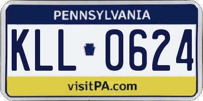 PA license plate KLL0624
