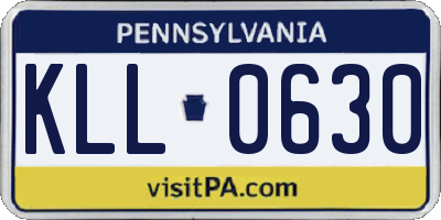 PA license plate KLL0630