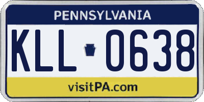 PA license plate KLL0638