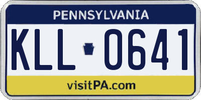 PA license plate KLL0641