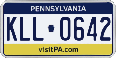 PA license plate KLL0642
