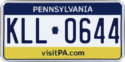 PA license plate KLL0644