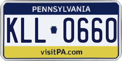 PA license plate KLL0660