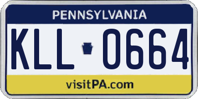 PA license plate KLL0664