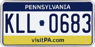PA license plate KLL0683