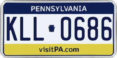 PA license plate KLL0686