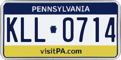PA license plate KLL0714