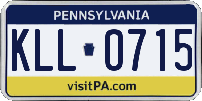 PA license plate KLL0715