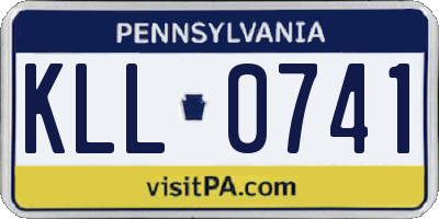 PA license plate KLL0741