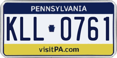 PA license plate KLL0761