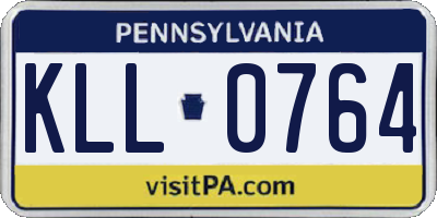 PA license plate KLL0764