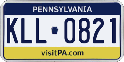 PA license plate KLL0821