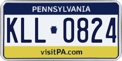 PA license plate KLL0824
