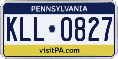 PA license plate KLL0827