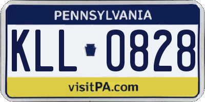 PA license plate KLL0828