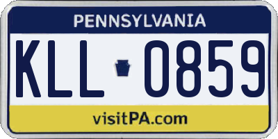 PA license plate KLL0859