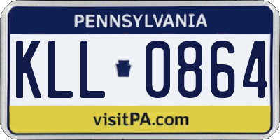PA license plate KLL0864
