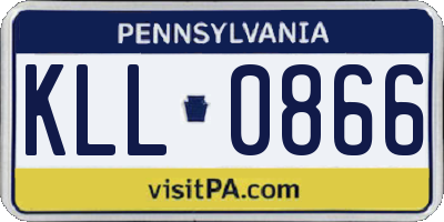 PA license plate KLL0866