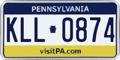 PA license plate KLL0874