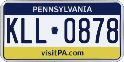 PA license plate KLL0878