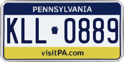 PA license plate KLL0889