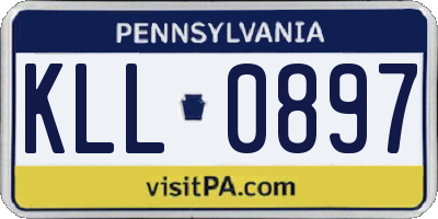 PA license plate KLL0897
