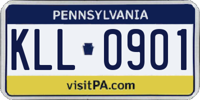 PA license plate KLL0901